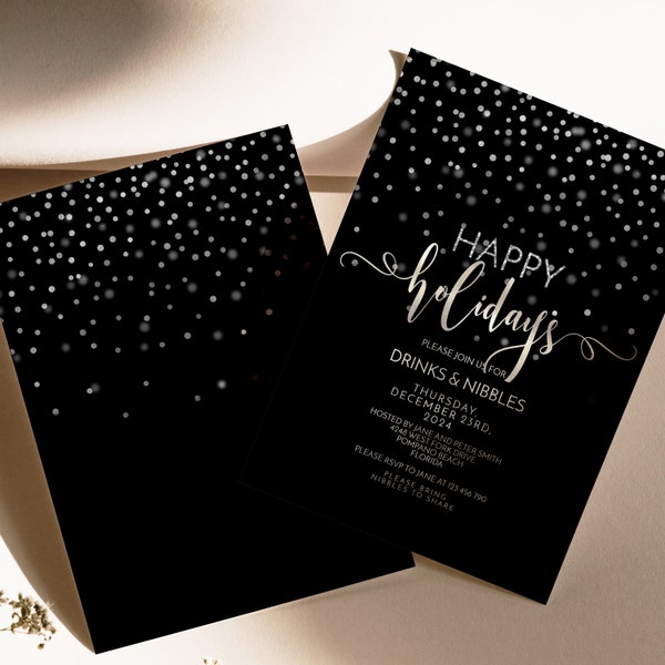 Editable Holiday Party Invitation Instant Download Christmas Party Holiday Party Editable template Winter Party Christmas Invite