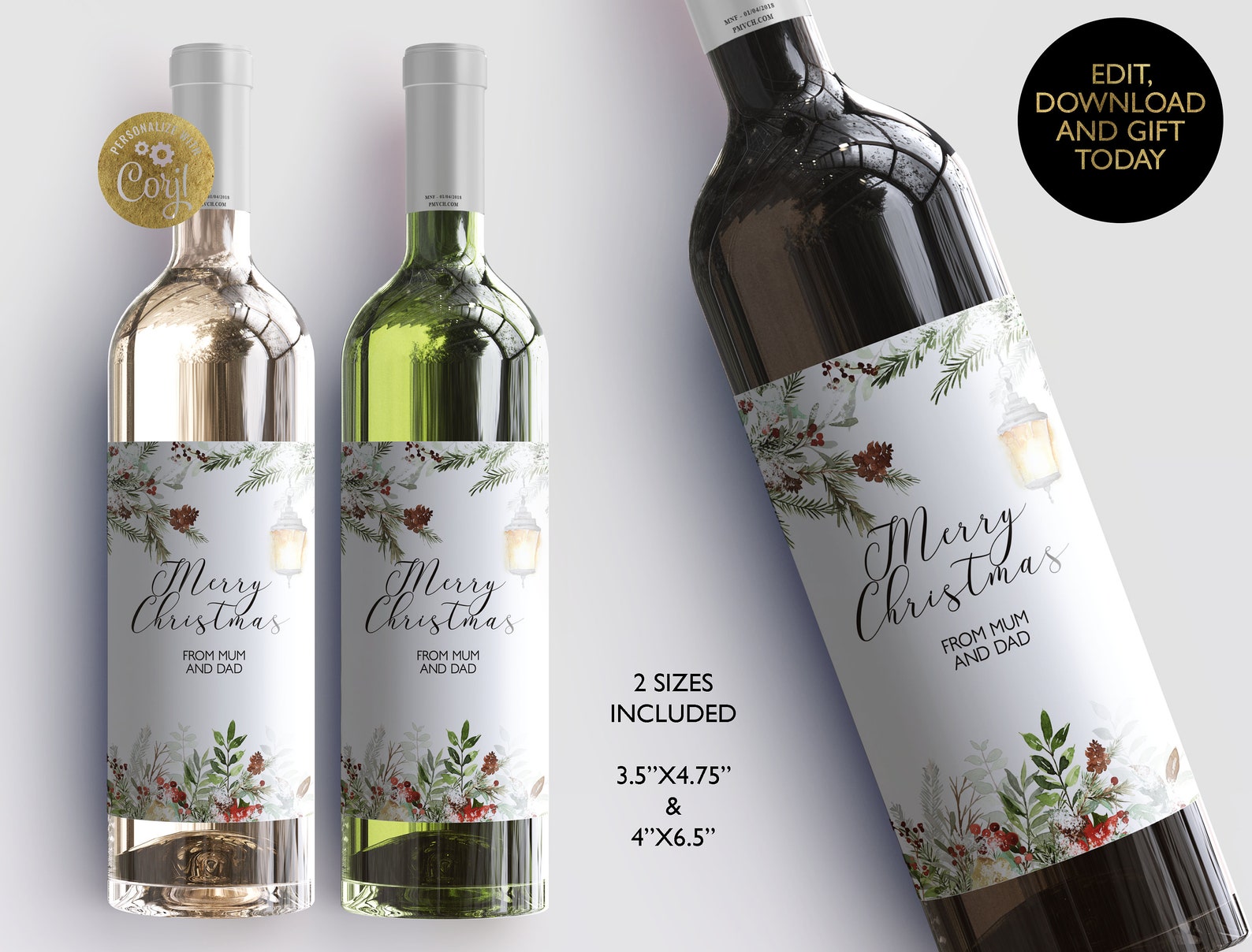 Wine Bottle Label Printable Wine Label Editable Wine Bottle - Etsy