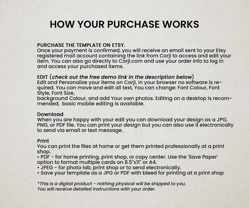 The image is a digital product - nothing physical will be shipped to you. You will receive detailed instructions with your order.