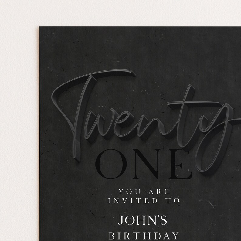The image is a birthday invitation card for John's one, featuring the text "You are invited to John's birthday" prominently displayed.