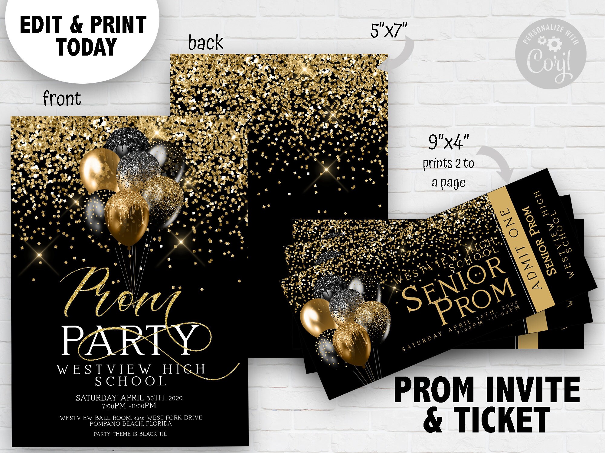 Prom Party Invitations