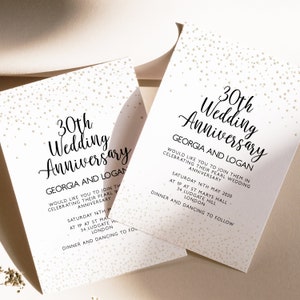 30th Anniversary Invitation Pearl Wedding Anniversary Invite Ivory pearl Instant Download Printable Invitation Editable invitation