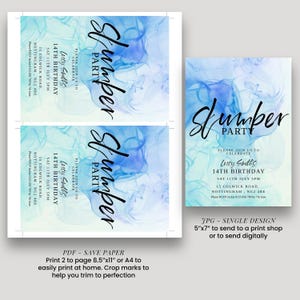 Slumber Party invitation