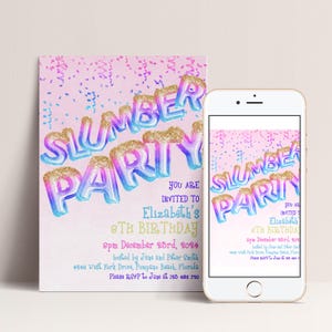 Slumber Party invitation