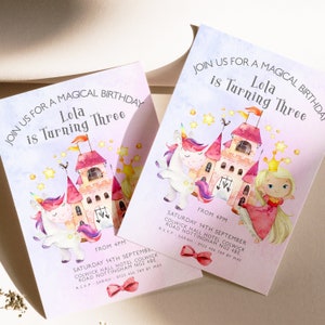 Unicorn Birthday Invitation INSTANT DOWNLOAD Template Editable Unicorn invitations Unicorn Invite Any Age Birthday  Printable Editable