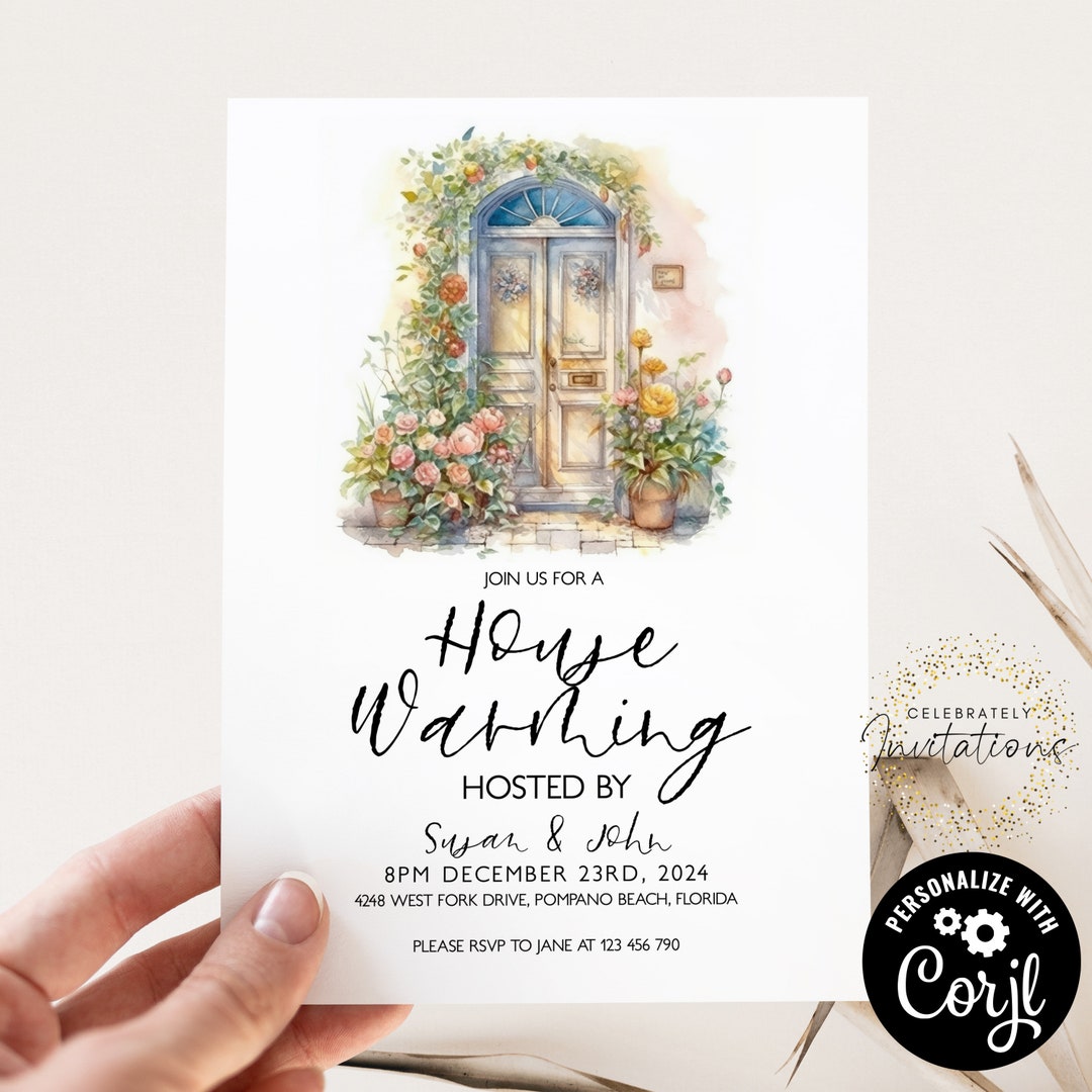 Editable House Warming Invitation House Warming Party Watercolor 7-samples-leave-request-mail-to-manager-for-vacation