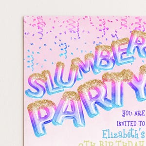 Slumber party invitation