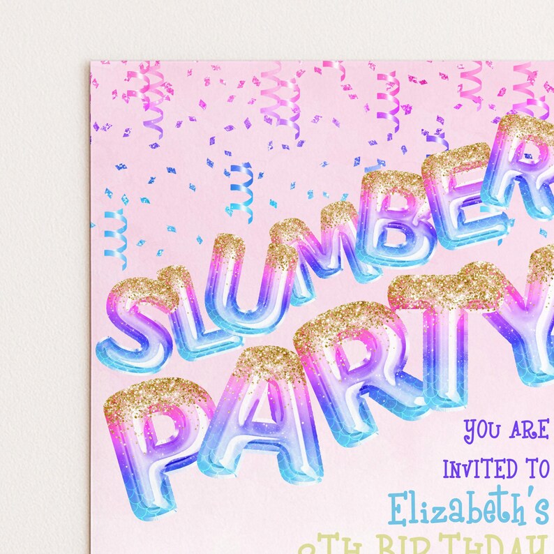 Slumber party invitation