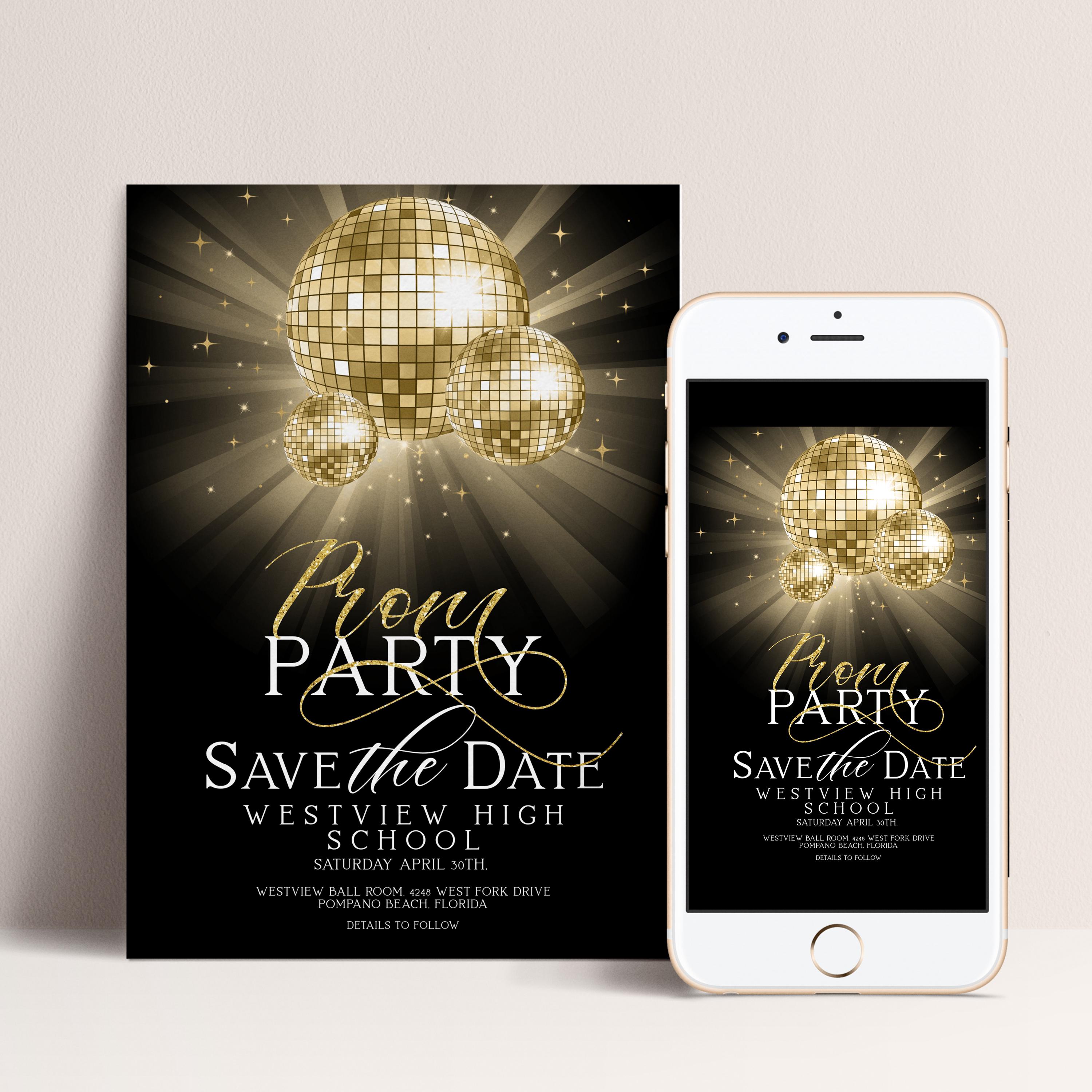 Prom Date Design Save The Date Prom