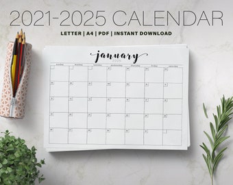 Business planner, day graphic planning calendar isolated vector illustration set. Calendar 2021 - 2025 : 2025 Calendar Etsy