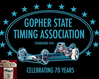 70th aniv Kids T-shirt Gopher State State Association Minnesota Car Club Drag Racing Car Show