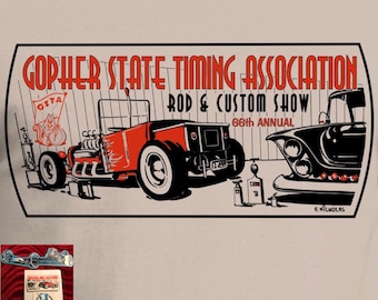 Kids T-shirt Gopher State State Association Cream Show Shirt Minnesota Club Drag Racing