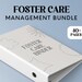 Foster Care Management Binder Pages 8.5 X 11 Inches Printable ...