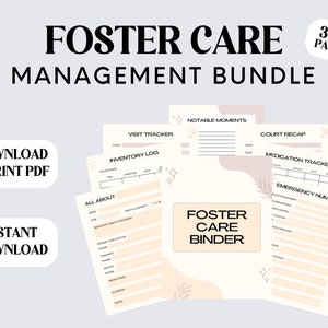 Foster Care Management Binder Pages 8.5 X 11 Inches Printable ...