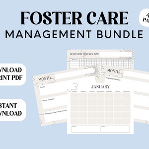 Foster Care Management Binder Pages 8.5 X 11 Inches Printable ...