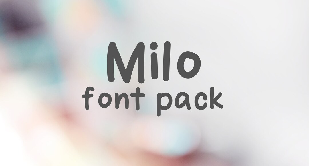 Milo Fancy Lettering Milo Playful Font Pack - Etsy