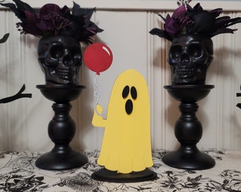 Ghost with balloon laser svg