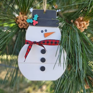 Chunky Snowman Ornament Laser SVG