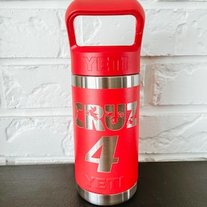 Custom Engraved YETI Water Bottle for Kids - Personalized Rambler Jr. 12oz | Name Water Bottle | Back to School Gift | Durable & Spill-Proof