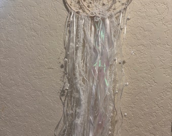 Beads and Ribbons and Lace Dreamer Dreamcatcher/Wall Hanging designed and handmade by me.