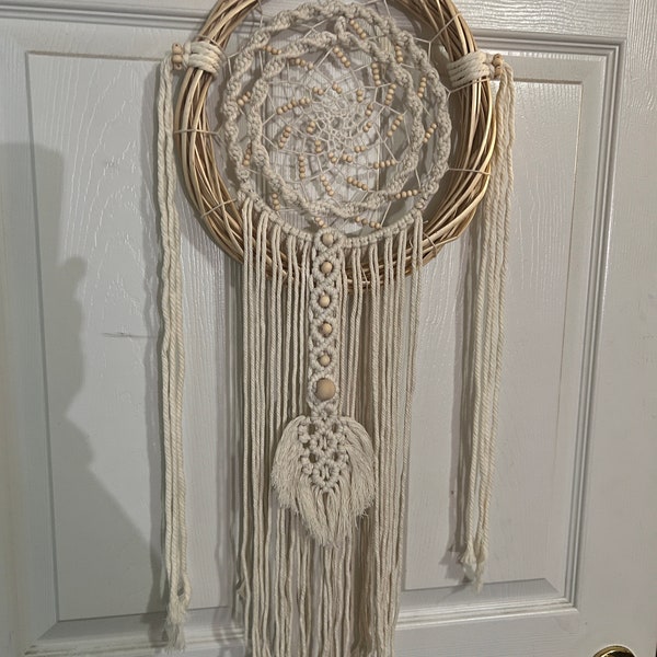 Macrame and Beads Everywhere Dreamcatcher / Wall Hanging designed and handmade by me