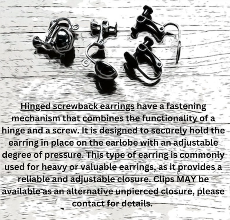 Dangle bronze mushroom clip on earrings, Bronze mushroom earrings on hinged screwback closures no piercing image 7