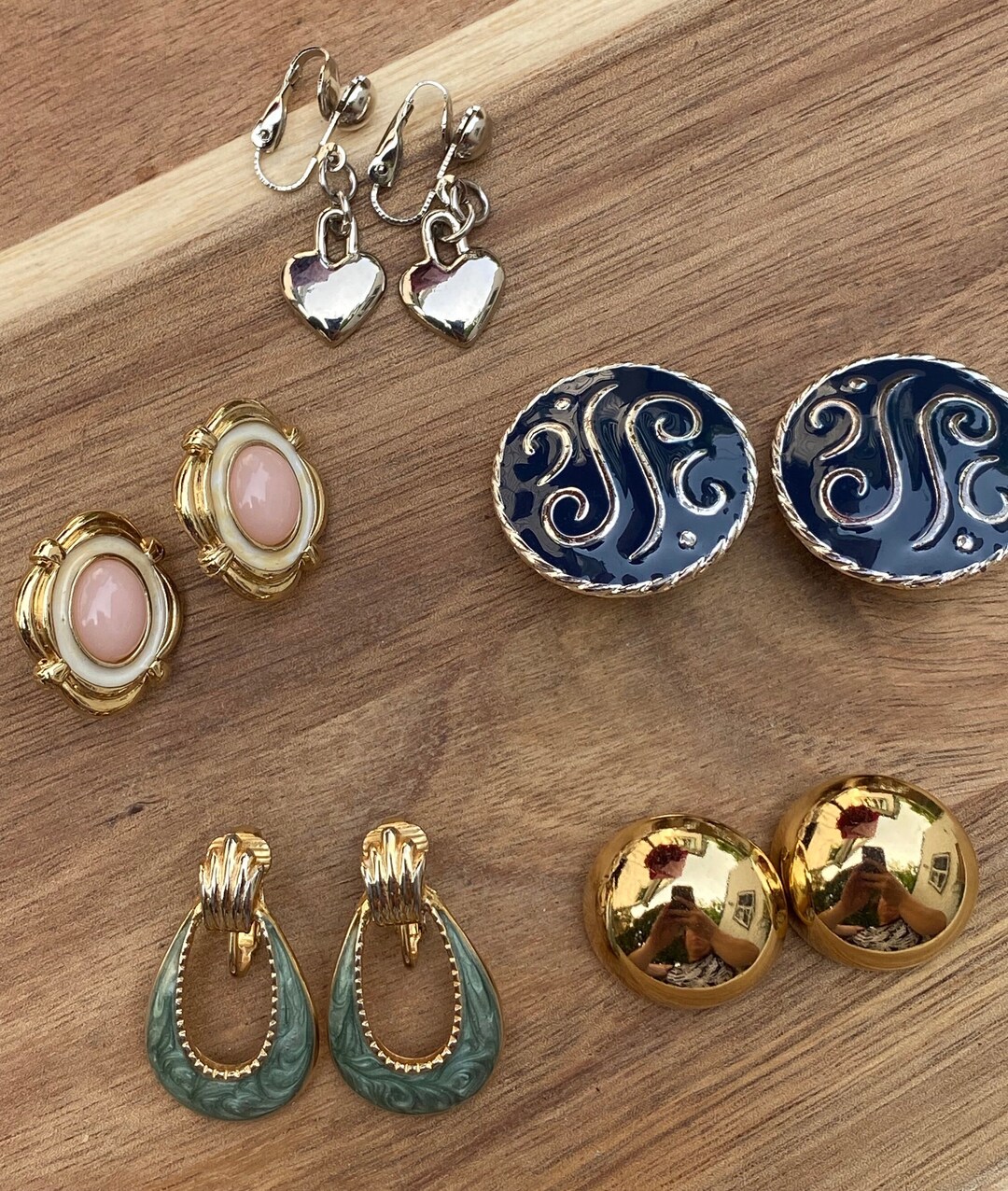 Vintage Clip on Earring Lot Five Pairs Clip on Earrings Etsy