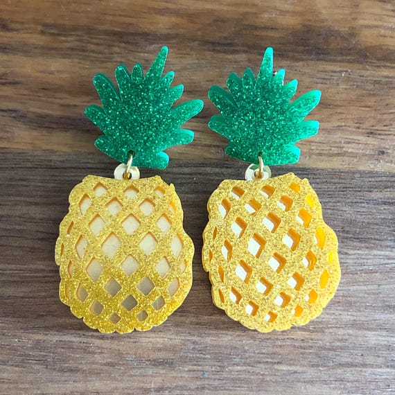 PINEAPPLE GLITTER CLIPS PINEAPPLE GLITTER CLIPS