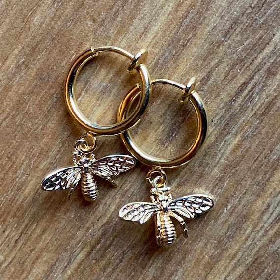 Golden Bumble Bee Earrings Golden Bumble Bee Earrings
