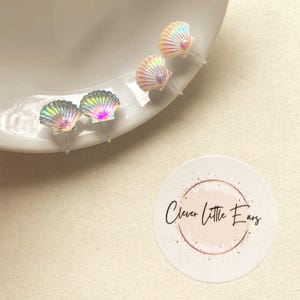 Boucles d'oreilles à clip invisible en coquillage le plus petit, clips d'oreilles en coquillage petite sirène