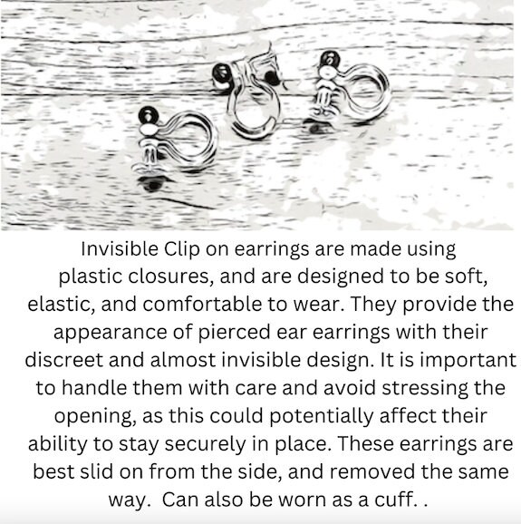 Tiniest Little Penguin Invisible Clip on Earrings Blue Penguin