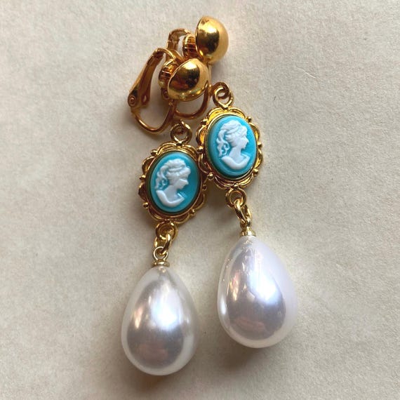 Clips D'oreilles Argentés Camé – Boucles D'oreilles Vintage Fermoir Clip