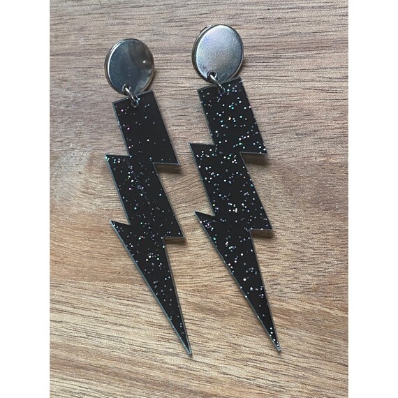 Lightning bolt clip on earrings sale