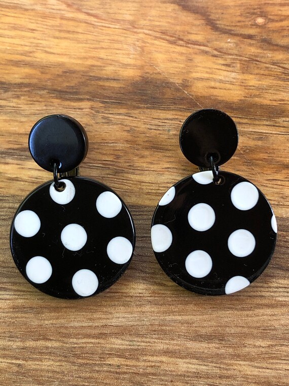 Boucles d'oreilles Clips pendantes noires