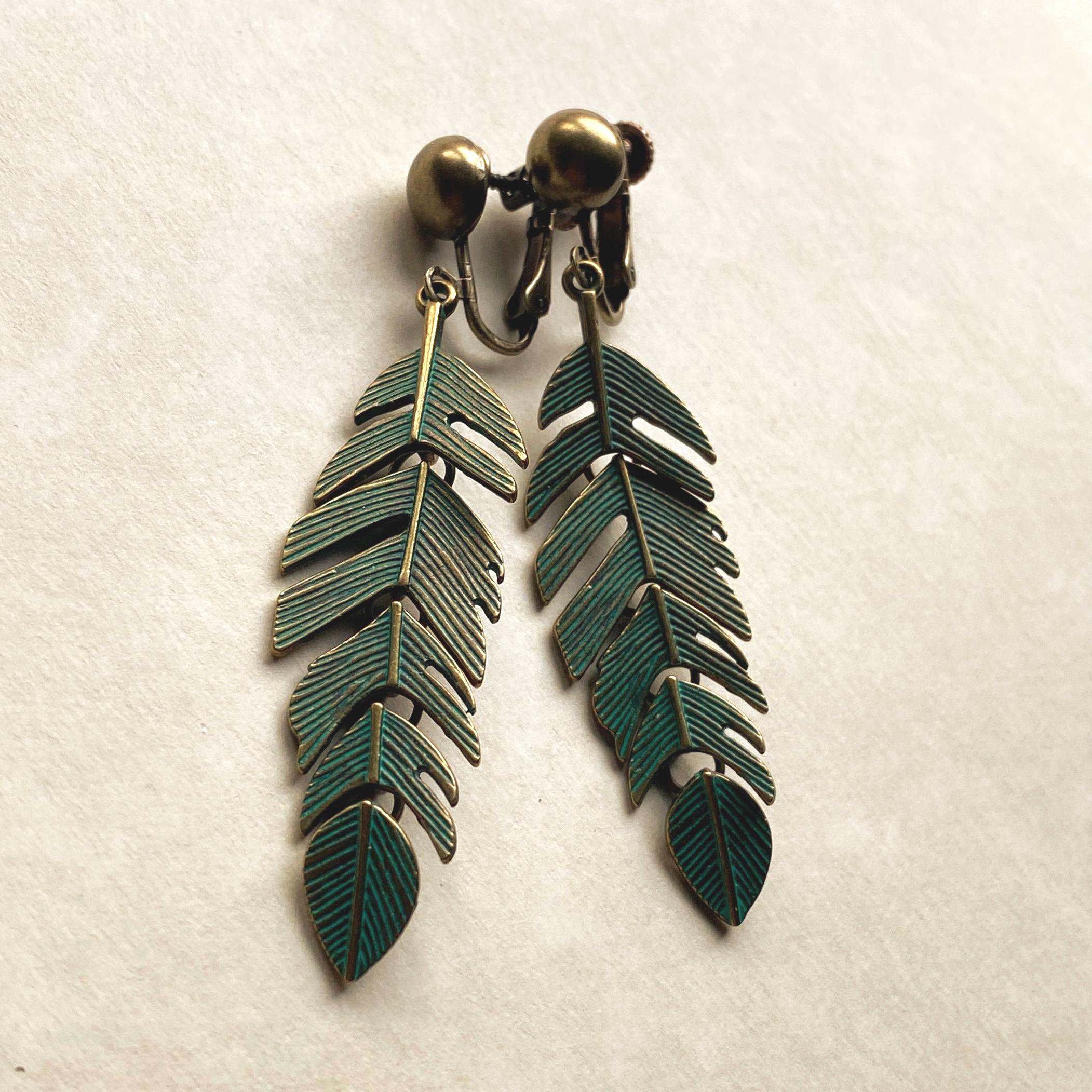 Boucles D'oreilles Bronze Clips CHULE - Clip On, Signées, Occasion