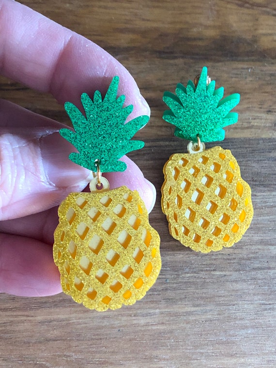 PINEAPPLE GLITTER CLIPS PINEAPPLE GLITTER CLIPS