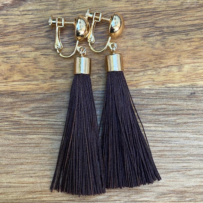 Clip on hoop earrings goldmatte goldsilver modern earrings unpierced ears clip earrings