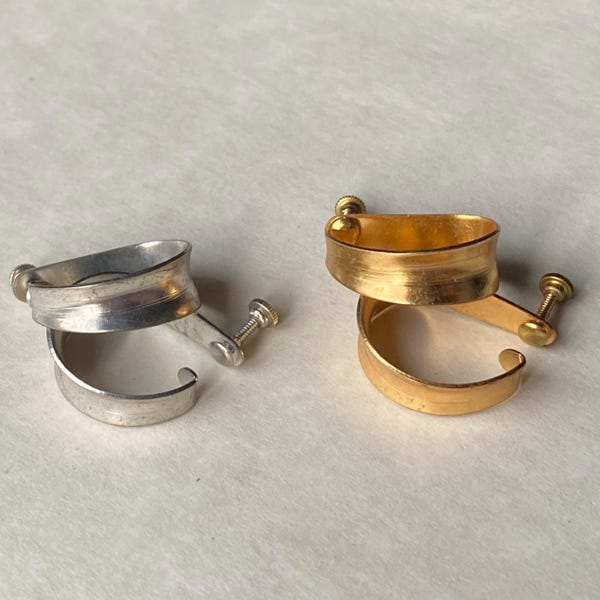 Vintage Deadstock Ohrclips aus Gold oder Silber mit Schraubverschluss