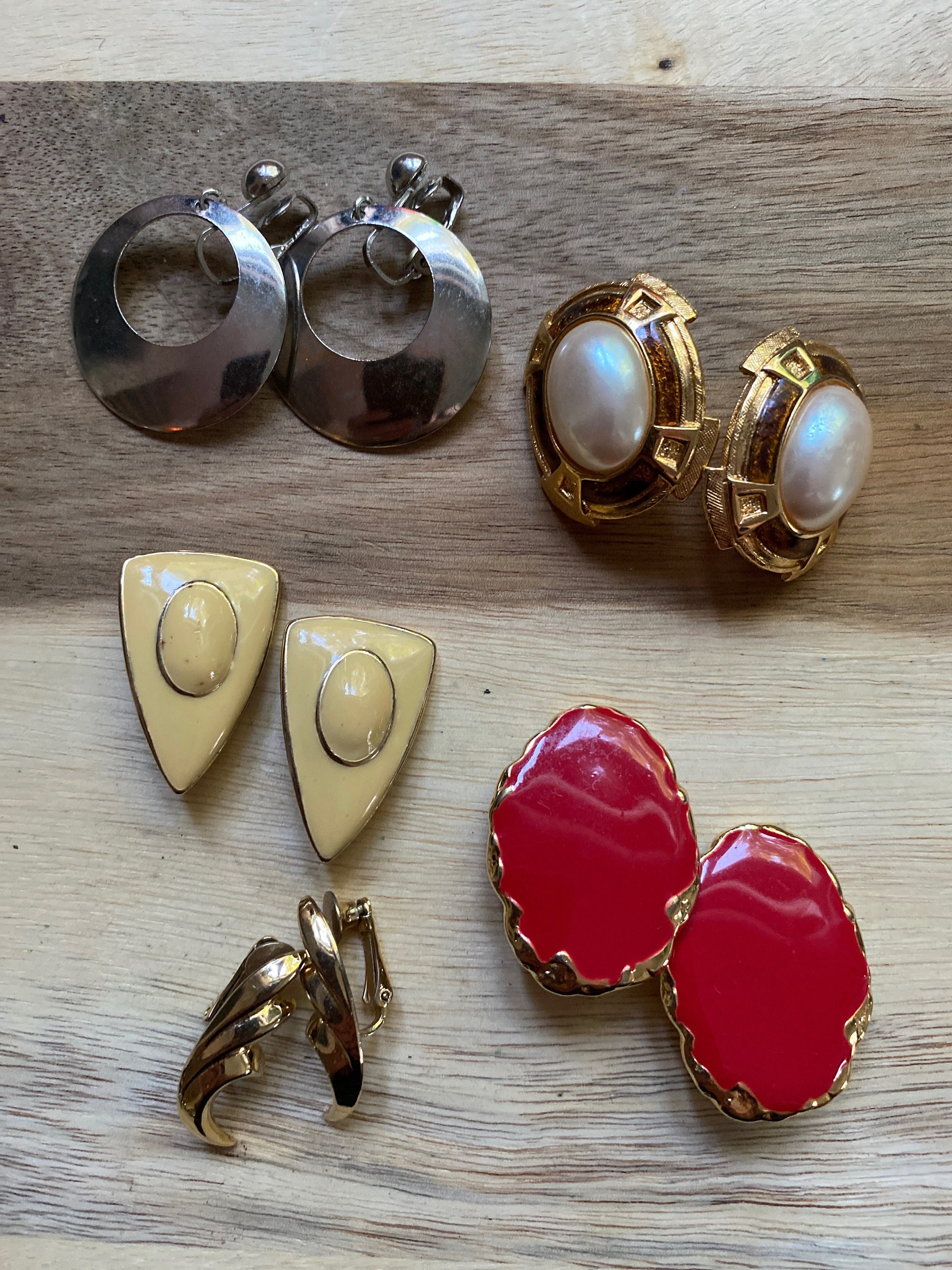 Vintage clip sale on earrings lot