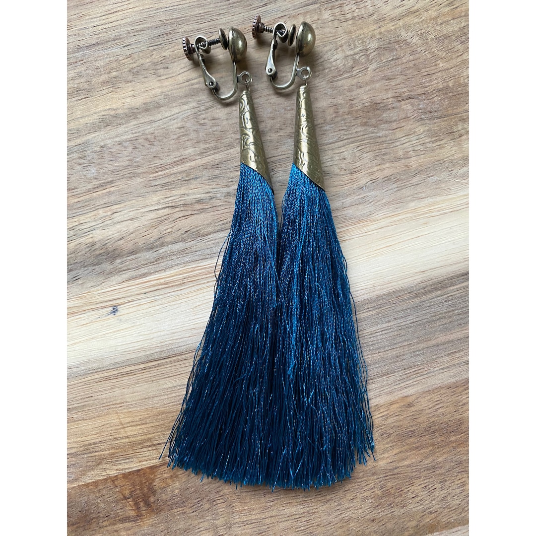 Clip on Long Tassel Earrings, Boho Earrings With Screwback Closures for