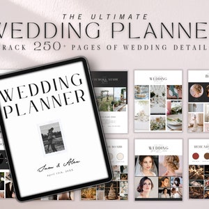 250 Page Wedding Planner Printable Minimal,Template Wedding Planner,Wedding Itinerary,Wedding Planning Book,Wedding Planning Checklist, 248
