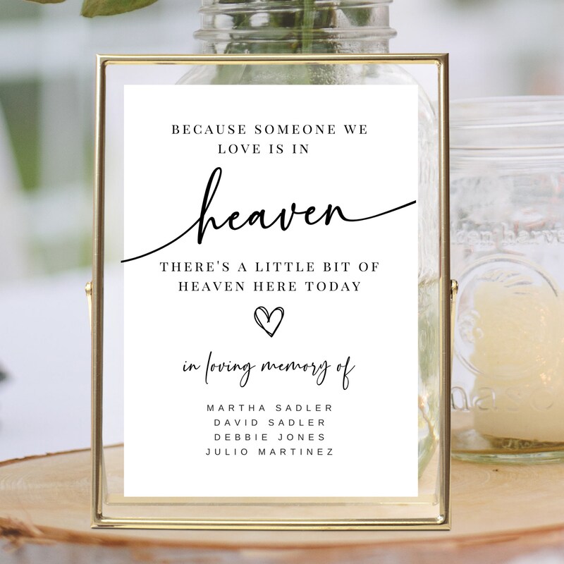 In Memory of Wedding - Etsy