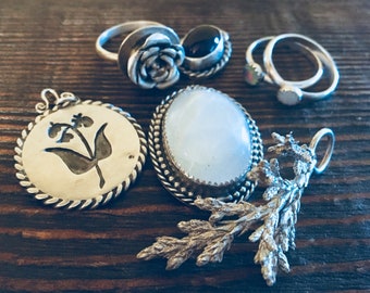 Pendants and rings