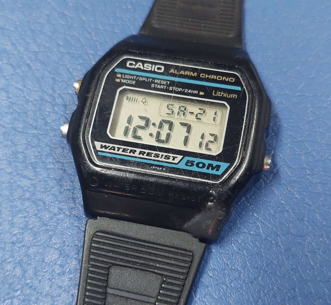 Casio W-14 Module 596 Digital Watch Rare Vintage 1986 Made Casio W-14 Module 596 Digital Watch Rare Vintage 1986 Made