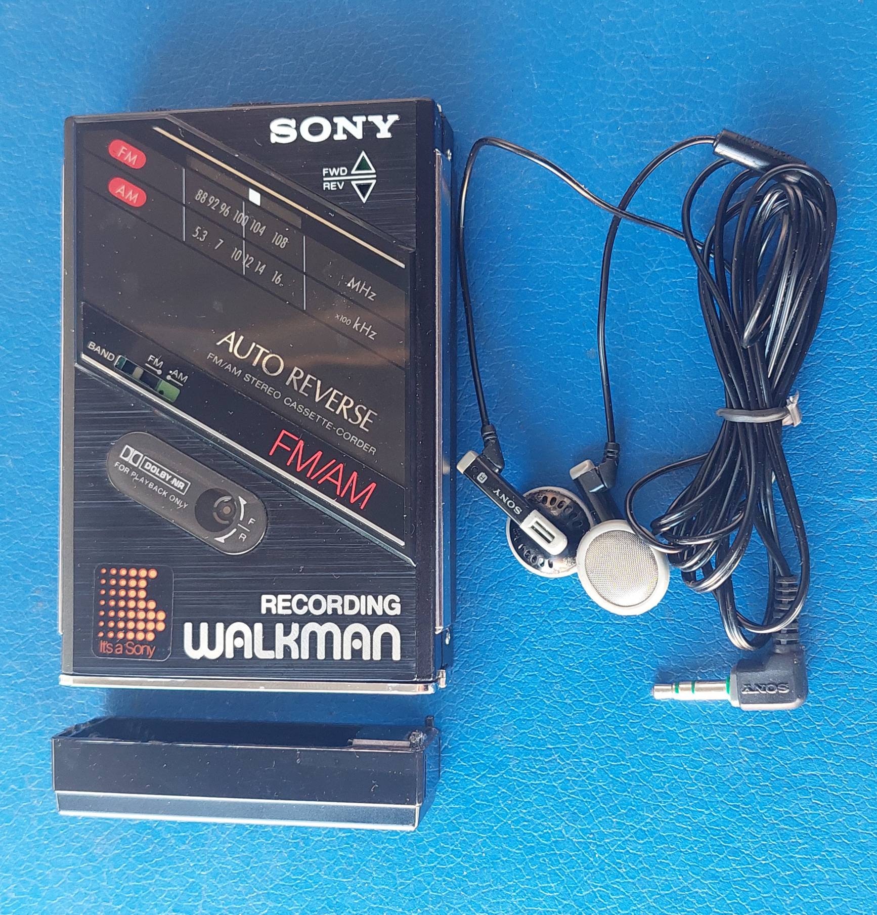 Reproductor de cassette portátil Auto Reverse con auriculares para  reproducir música