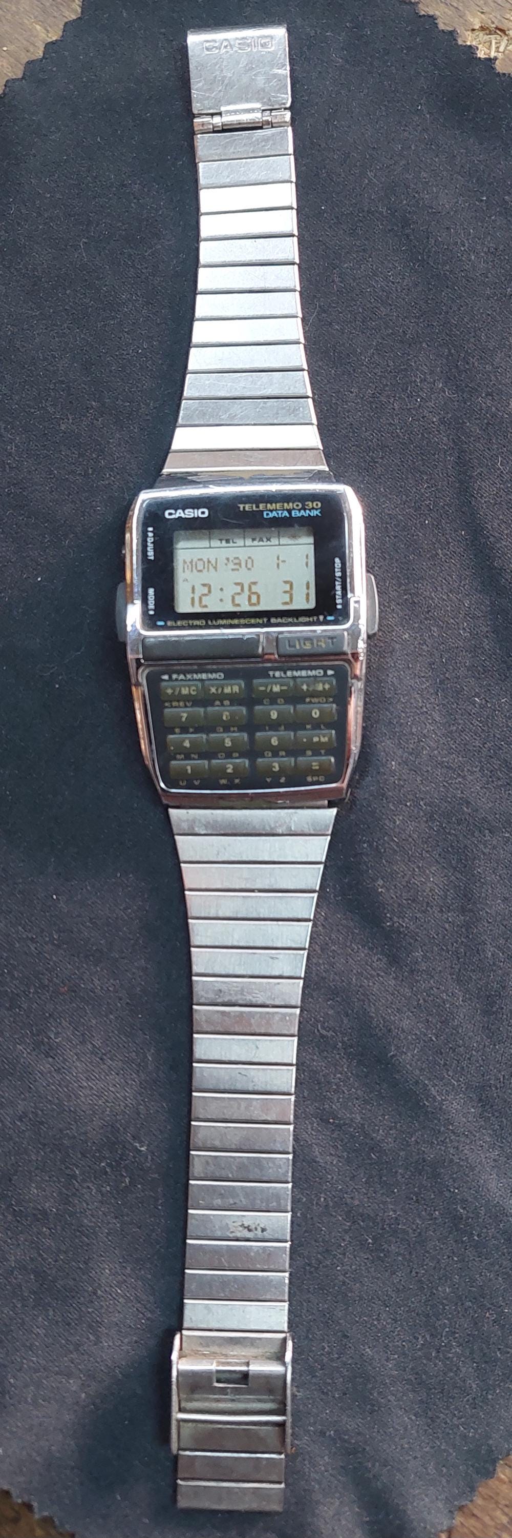 Vintage Casio Data Bank Telememo 30 Illuminator Dbc-300 Calculator