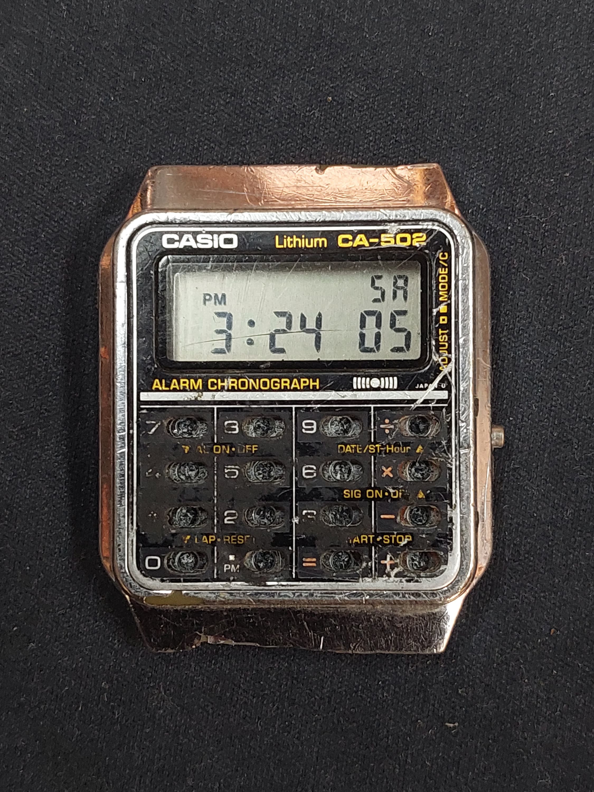 Vintage & Very Rare Casio CA-502 Calculator Watch Module 437 Vintage & Very Rare Casio CA-502 Calculator Watch Module 437