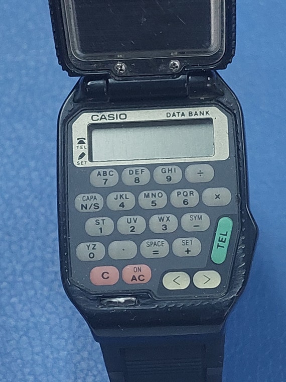Rare Vintage Casio Flip top Data Bank Calculator Digi… - Gem