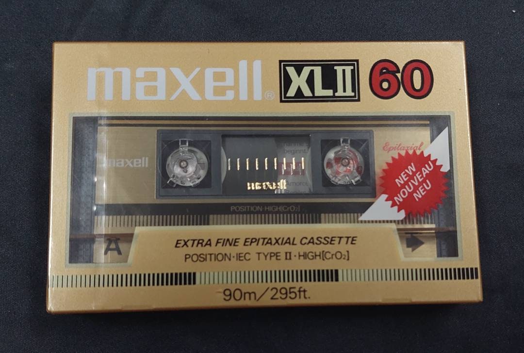 1x Maxell XLII EXTRA FINE EPITAXIAL JAPAN GOLD CASSETTE TAPE RARE NEW SEALED 