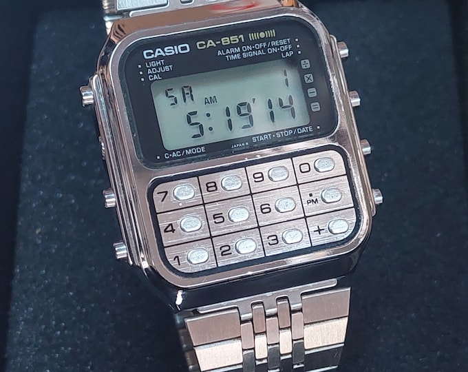 Vintage & Very Rare Casio CA-851 Invader Game Alarm Calculator Watch ...